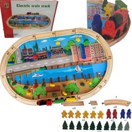 DREVENÝ PODANÍK S PODLOŽKOU ELEKTRICKÝ VLAK MONTESSORI SET