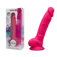 Ružové dildo Adam S 18,5 cm realistické s prísavkou, Silicone Alive