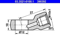 ATE 03.3521-0100.1 Spojka, kovová rúrka