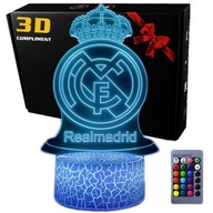 3D USB LED nočná lampa + diaľkové ovládanie Real Madrid