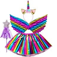 OUTFIT UNICORN PEGAS FAIRY WINGS PROM KOSTÝM ČELENKA WINGS