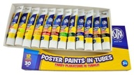 Astra Poster Paints 12 farieb v 30 ml tubách.