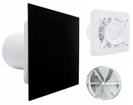 DOMÁCI KÚPEĽŇOVÝ VENTILÁTOR FI100mm ČIERNY ŠTANDARD TICHÝ + VENTIL ZDARMA