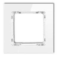 Jednoduchý biely sklenený rám DECO KARLIK