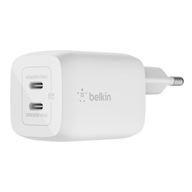 Duálna nástenná nabíjačka USB-C GaN s PPS 65W biela