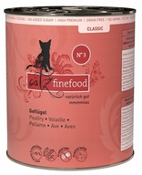 CATZ FINEFOOD CLASSIC PREMIUM MOKRÉ JEDLO N.03 HYDINA V KONZERVÁCH 800g