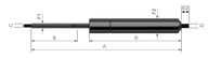 siłownik amortyzator gazowy A=604 B=326 F=400N M8