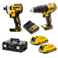 Bezuhlíkový skrutkovač DCD708 + rázový uťahovák DCF887 XR 2x2Ah DeWALT