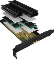 ICYBOX PCIe rozširujúca karta pre 2x M.2 SSD