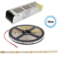 SET 15m PREMIUM LED pásik, studená biela, 12V