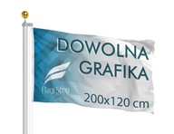 Reklamná vlajka 200x120 cm Firemná potlač Nápis Logo + DIZAJN ZDARMA