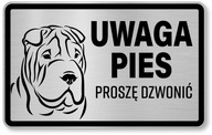 Pozorný pes Shar Pei Information Sign