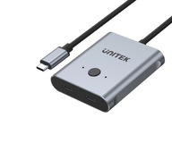 Unitek D1078A USB-C 4K obojsmerný prepínač