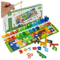 DREVENÉ BLOKY Drevené puzzle Montessori XL edukačné zvieratká