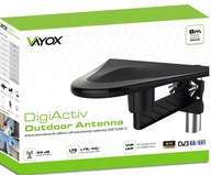 DVB-T2 OKRUHOVÁ TV ANTÉNA 4K HD MUX8 ACTIVE 360 stupňov / + Čierny kábel 8m