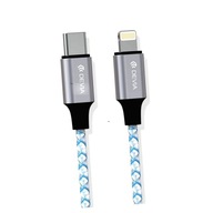 Devia Vogue PD USB-C - Lightning kábel 1,0 m 20W 3A sivo-strieborná trubica