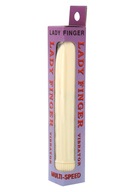 Lady Finger vibrátor, biele PVC, 14 cm