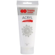 ŠTÚDIOVÉ AKRYLOVÉ FARBY v tube 200 ml biela Happy Color DOKONALÉ KRYTIE