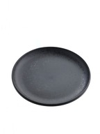 HORECA čierny jedálenský tanier, veľký, DOTS, 26 CM