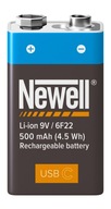 Batéria Newell Li-Ion 9V (6F22) USB-C 500mAh