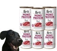 Brit MONO PROTEIN Hovädzie krmivo pre psov 12x400g pre alergikov pre psov