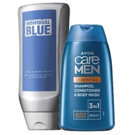 AVON Set Individual Blue Gél + Šampón 3v1 Essential Care Men