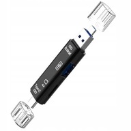 Čítačka kariet Micro SD USB C / micro USB / USB slot