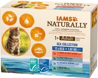 IAMS Krmivo pre mačky, rybia príchuť, 12x85g