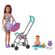 Barbie Skipper Opatrovateľka s kočíkom GXT34