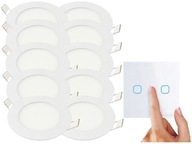 Halogénový držiak stropného LED svietidla Set 3W 10x + vypínač