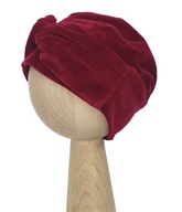 Turban Sara vo bordovej farbe po chemikáliách EVA DESIGN