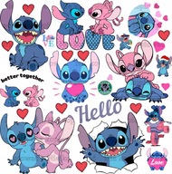 Nažehľovacia nálepka Lilo and Stitch Darček pre milenku Veľká sada 30 cm