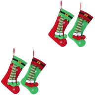 4ks Xmas Stocking Decor Xmas Sock Candy Bag