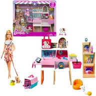 Barbie Set Obývacia izba Pet Shop + Bábika a 25 doplnkov GRG90