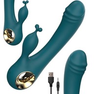 2V1 BUNNY VIBRATOR G-SPOT PRE ŽENY SILNÝ DVOJMOTOROVÝ INTENZÍVNY MASÁŽER