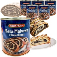 MAKOVÁ MAKOVÁ hmota so SUŠENÝM OVOCIAM 6 X 900g PROSPONA plechovka