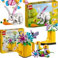 LEGO CREATOR 3V1 31149 KVETINY V KONVE + LEGO 31133 DARČEK KRÁLIKOV