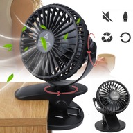 Prenosný tichý stolný ventilátor s klipom na vozík / tábor