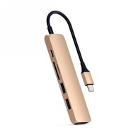 SATECHI ADAPTÉR V2 HLINÍKOVÝ ADAPTÉR USB-C ZLATÝ