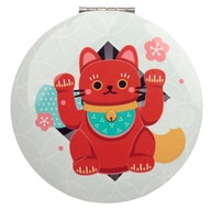 Maneki Neko Lucky Cat Mirror - červené