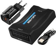 KONVERTOR ADAPTÉRA SCART NA HDMI + USB NABÍJAČKA