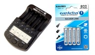 EVERACTIVE+4X R03/AAA NABÍJAČKA EVERACTIVE 800MAH