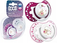 Lovi Dynamic silikónový cumlík 0-3 m Night&Day Girl Lamb