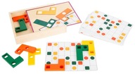 Drevené kocky puzzle pre deti Tvary Montessori Sfd