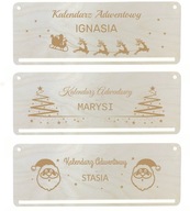 Podstavec 40x15cm na adventný kalendár s gravírovaným MENO