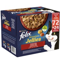 FELIX Sensations Jellies Wiejskie Smaki MIX 4 v želé pre mačky 96x85g