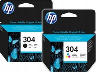 Atrament HP 304 BLACK N9K06AE + HP 304 Color N9K05AE