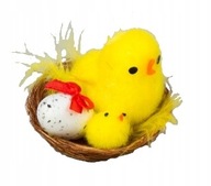 Sliepka s kuracím v hniezde 1 ks Veľkonočné vajíčko