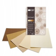 DEKORATÍVNY DEKORAČNÝ PAPIER Blok A4/20K Deco Brown 170g HAPPY COLOR