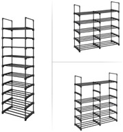 Skriňový stojan, polica, polica na topánky, 45 x 174 x 30 cm, 10 úrovní